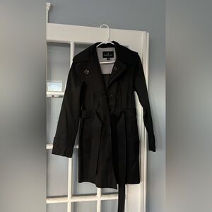 London Fog Women's Classic Black Trench Coat